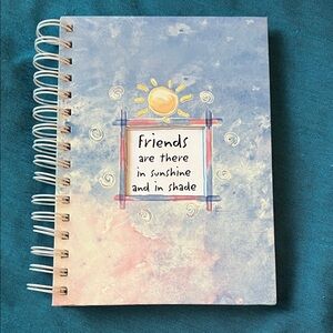 Inspirational Spiral Notebook - Blue and Pink